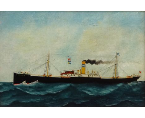 'Bellorado' - Steam Ship's Portrait, 20th century oil on board unsigned 30cm x 44.5cm