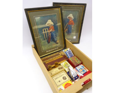 19th century rosewood and satinwood inlaid cribbage board, another with mahogany and satinwood, The Amuse Game of Ludo, set o