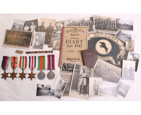 WW2 Medal and Paperwork Grouping of Driver P G Conners Royal Army Service Corps, the medals consist of 1939-45 star, Africa s