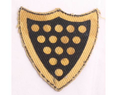 WW2 Cornwall Coastal Area / 6th Battalion Duke of Cornwall’s Light Infantry Cloth Formation Sign, the printed arms of Cornwal