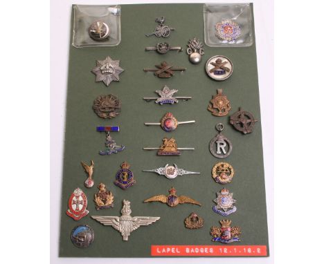 Selection of Sweetheart Brooches and Lapel Badges, consisting of Machine Gun Corps tie pin brooch, Canadian Machine Gun Corps