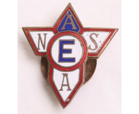 Scarce WW2 ENSA Artists Enamel Lapel Badge, standard enamel badge with additional A above ENSA. Lapel fitting to the reverse.