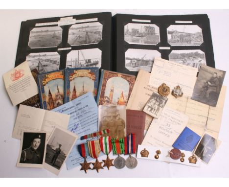 WW2 Medal, Paperwork & Photograph Album Grouping of Clifford Owen Hill 1st Armoured Engineer Squadron Royal Engineers, the me