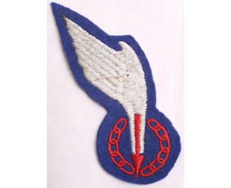 RareWW2 Special Allied Airborne Reconnaissance Force (SAARF) Parachute Jump Wing, extremely rare example of the embroidered j