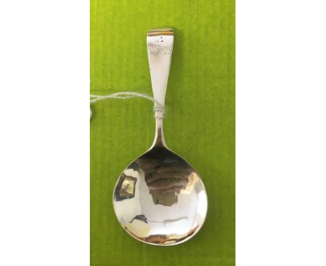 A SILVER CADDY SPOON LONDON 1808 
