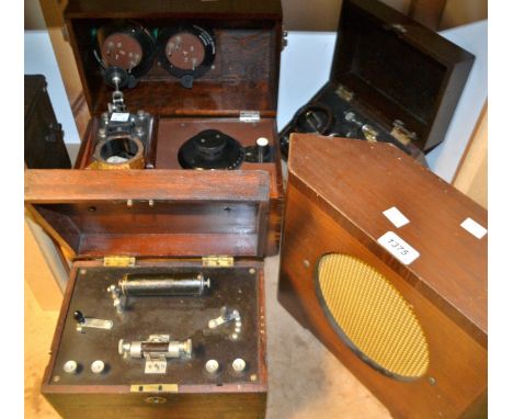 Vintage Radios - a Sullivan Griffiths Wavemeter, Serial No H.S 2806/1944, withy two coils;  a poplar adjustable arm;  a Wharf