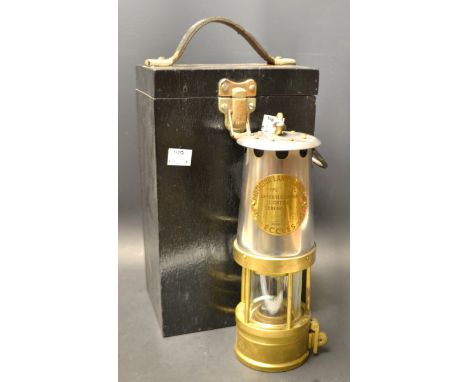An Eccles miners lamp type 1CM1, cased.