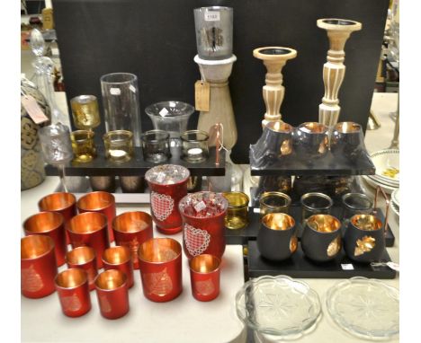 Candle and tea light holders, various designs ;qty