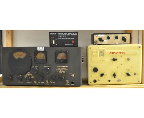 Vintage Radios - a Skyrider Defiant SX-24 radio receiver c.1940;  an Advance E2 type E signal generator etc (4)