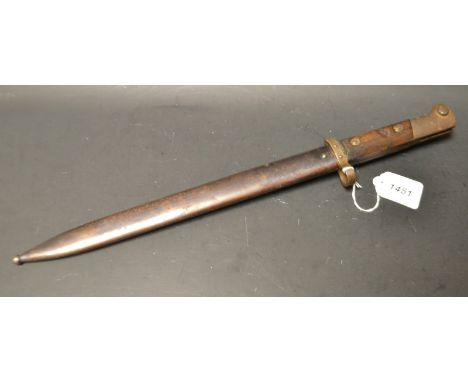 A bayonet, the scabbard marked DOT 42