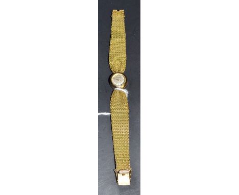Jaeger Le-Coutre -a lady's 9ct gold cocktail wrist watch, circular silvered dial, quartered Arabic numerals, arrow head baton