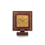 Watches - Jaeger-LeCoultre table clock, 1940s Square wooden case with …