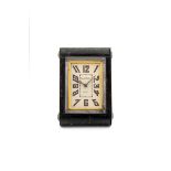 Watches - Wall &amp; Ballou table clock, 1930s Rectangular silver case…