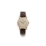 Watches - Movado, 1950s. Round case with 18k rose gold fluted profiles…