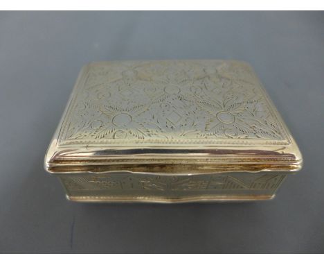 An 18th century French silver snuff box, silver mark discontinued - Weight approx. 4 troy oz - polished condition 