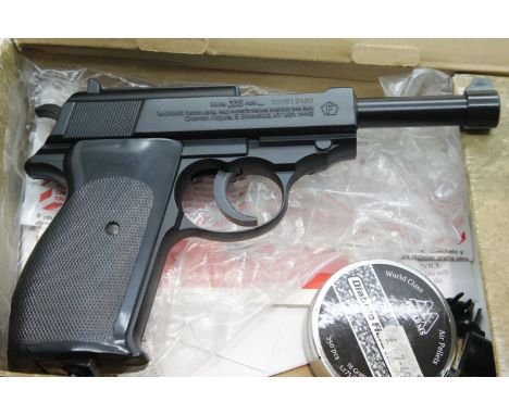 Crossman boxed CO2 air pistol model 338. P&amp;P Group 2 (£18+VAT for the first lot and £3+VAT for subsequent lots) 