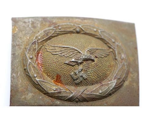German WWII type Luftwaffe belt buckle. P&amp;P Group 1 (£14+VAT for the first lot and £1+VAT for subsequent lots) 