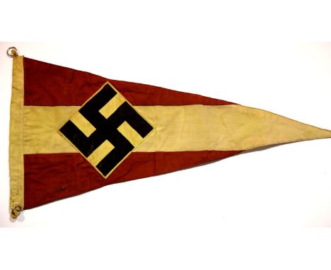 German Third Reich type Hitler Youth pennant, L: 56 cm. P&amp;P Group 1 (£14+VAT for the first lot and £1+VAT for subsequent 