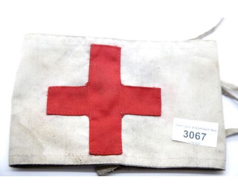 German WWI type Red Cross armband with Imperial 1916 issue stamps. P&amp;P Group 1 (£14+VAT for the first lot and £1+VAT for 