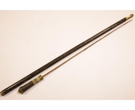 Antique bone and brass mounted sword stick, blade L: 55 cm. P&amp;P Group 2 (£18+VAT for the first lot and £3+VAT for subsequ