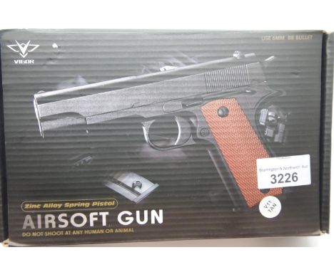 WTL boxed airsoft pistol model V11. P&amp;P Group 2 (£18+VAT for the first lot and £3+VAT for subsequent lots) 