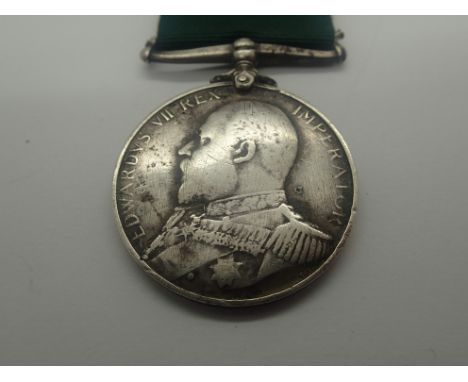 Edward VII Long Service medal to E283 J Dominy SEA'N 1CL RNR. P&amp;P Group 1 (£14+VAT for the first lot and £1+VAT for subse