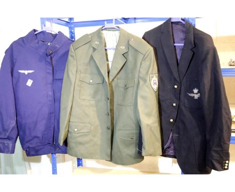 Slovak Republic ASR military dress jacket, an RAF blazer and a further 1980's flying jacket. P&amp;P Group 3 (£25+VAT for the