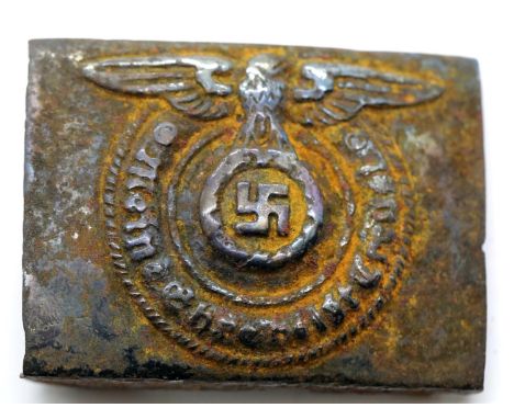 German WWII type Waffen SS belt buckle. P&amp;P Group 1 (£14+VAT for the first lot and £1+VAT for subsequent lots) 