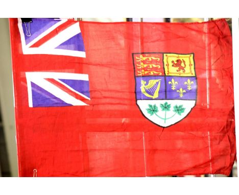 Canadian WWII type flag bearing stamps for Ottawa and dated 1943, 150 x 90 cm. P&amp;P Group 1 (£14+VAT for the first lot and