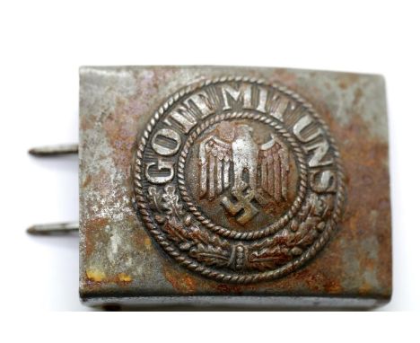 German WWII type Wehrmacht Heer belt buckle. P&amp;P Group 1 (£14+VAT for the first lot and £1+VAT for subsequent lots) 