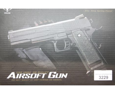WTL boxed airsoft pistol model V19. P&amp;P Group 2 (£18+VAT for the first lot and £3+VAT for subsequent lots) 