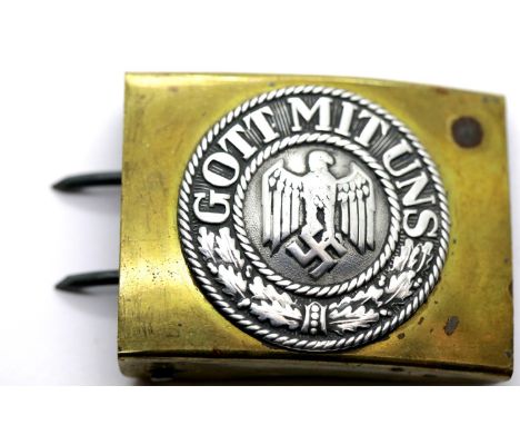 German WWII type Wehrmacht Heer belt buckle. P&amp;P Group 1 (£14+VAT for the first lot and £1+VAT for subsequent lots) 