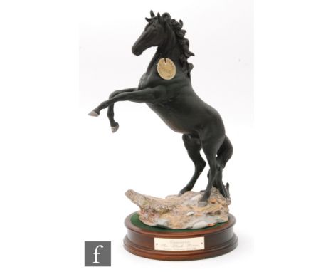 A Beswick Connoisseur Cancara The Black Horse model, modelled by Graham Tongue for the Beswick Centenary in 1994, complete wi