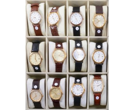 Accurist, Pulsar, Seiko, Avia, Rotary, Citizen, Sekonda - twelve gentlemen's quartz wristwatches, to include eleven tradition
