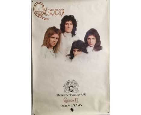 QUEEN II UK PROMO POSTER. An original 1974 promotional poster for Queen II. Measures 20 x 30" and in VF condition with light 