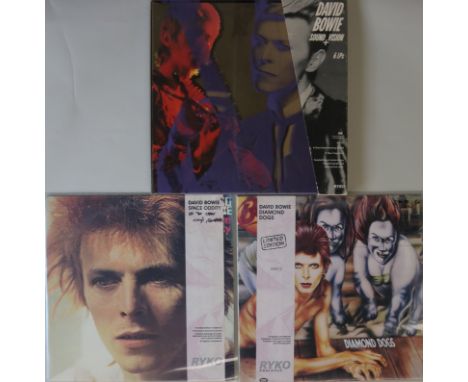 DAVID BOWIE - (US) 1990 LIMITED EDITION CLEAR VINYL LPs. Soupçon, high quality selection of 3 x (complete) limited edition US