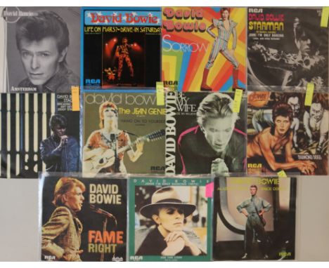 DAVID BOWIE - SPANISH 7" PICTURE SLEEVE RELEASES. Inteligente collection of 11 x Spanish issued picture sleeve 45s. Titles ar