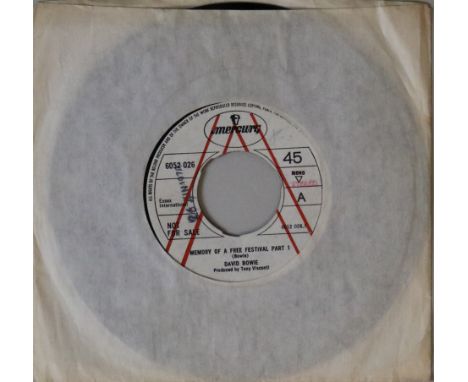 DAVID BOWIE - MEMORY OF A FREE FESTIVAL - UK 7" DEMO COPY (MERCURY 6052 026). For those who are completists, here's the (perh
