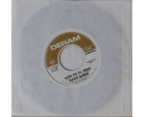 DAVID BOWIE - LOVE YOU TILL TUESDAY - US 7" PROMO (DERAM 45-DEM-85016). Great to see early US demo of Love You Till Tuesday c