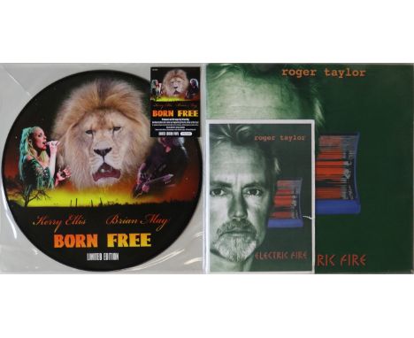 ROGER TAYLOR/BRIAN MAY - DELETED SOLO RELEASES. Electric bundle of 2 x out of print LPs/12". Titles are Roger Taylor - Electr