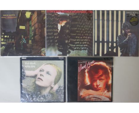 DAVID BOWIE - UK PRESSING LPs. Lovely bundle of 5 x collectable UK pressing LPs. Albums are Ziggy Stardust (2nd UK RCA Victor
