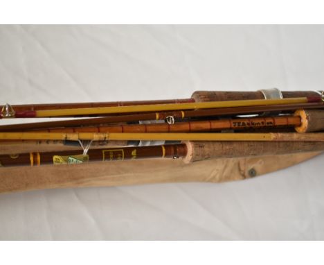 Four arrorted vintage fly rods includind Milbro varying lengths