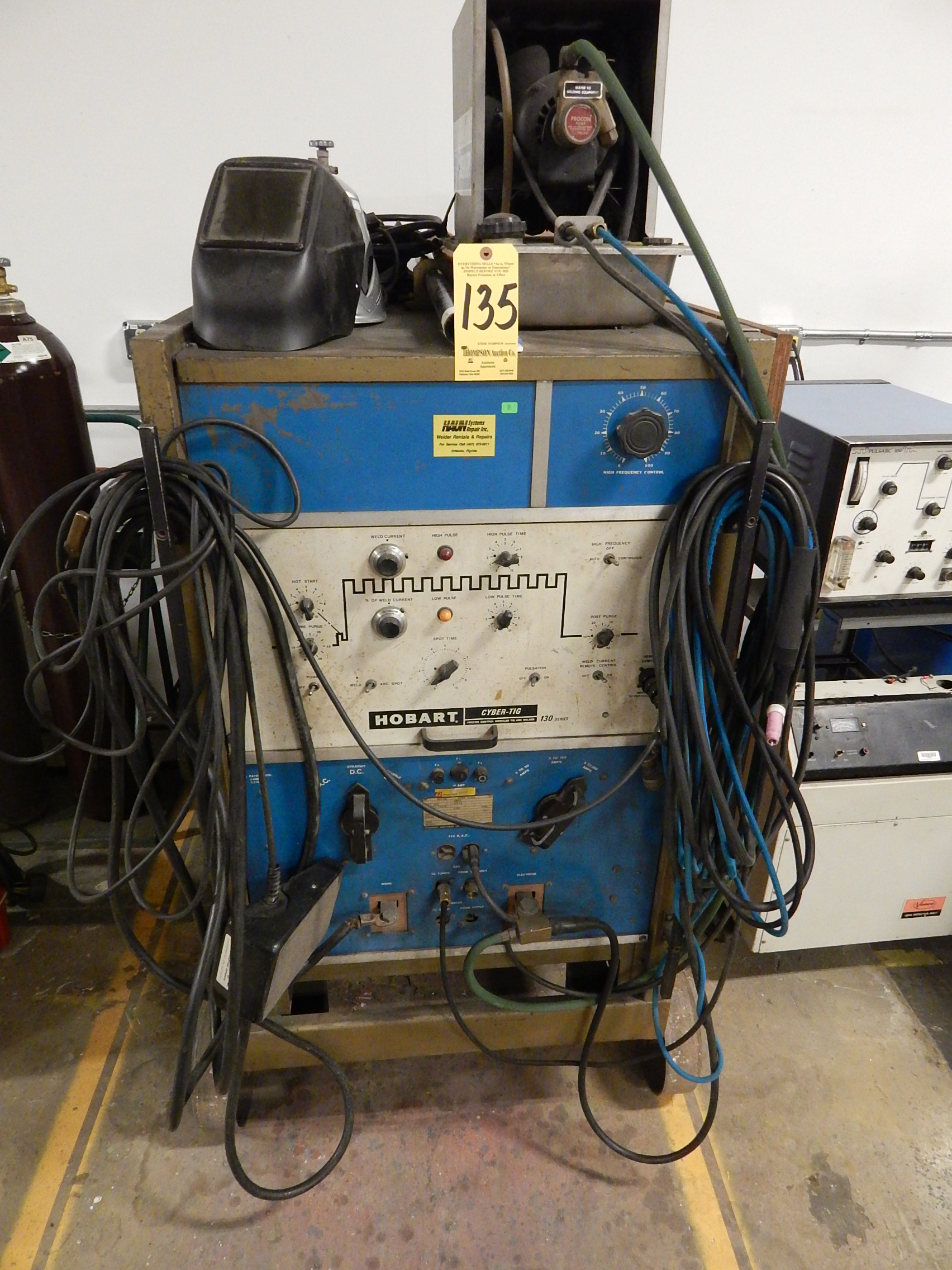 Hobart CyberTig 130 Series Tig Welder, s/n 12RT68438, with Chiller
