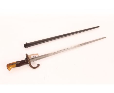 A French model 1874 (Gras) bayonet dated 1879 and scabbard 