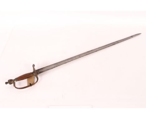 A British Infantry officers model 1796 sword, folding section of hilt missing, but traces of gilt remaining to the rest (no s