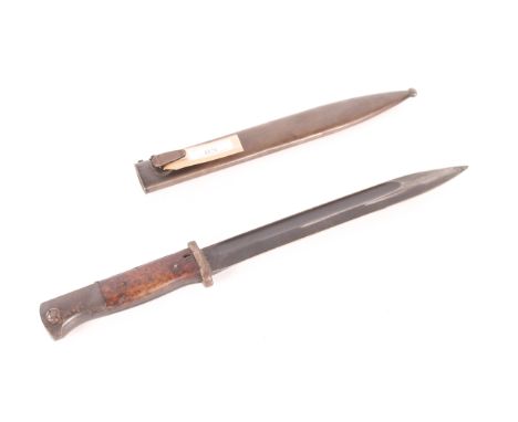 A Third Reich era K98 bayonet marked 5/185 (Elite Diamant) 1936 scabbard marked S/155 and dated 1936