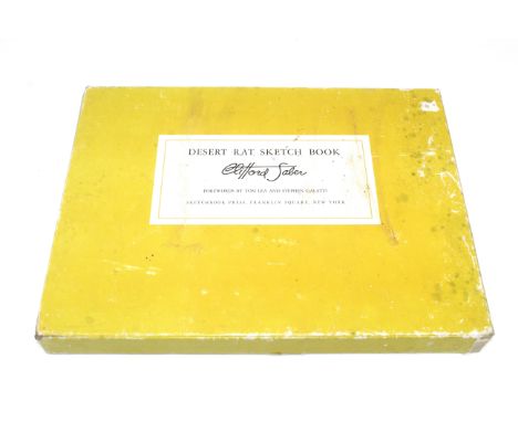 First Edition, The  Desert Rat Sketch Book, by Clifford Saber 1959, with original yellow protective covering