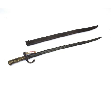 A French model 1866 bayonet with scabbard 