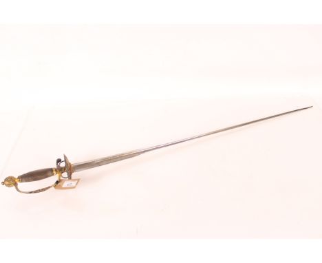 An unusual court sword having a cruciform blade (no scabbard)