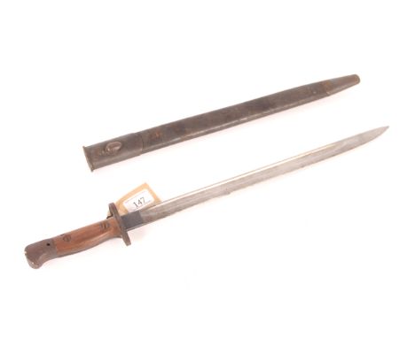A British model 1907 bayonet by Wilkinson with scabbard 